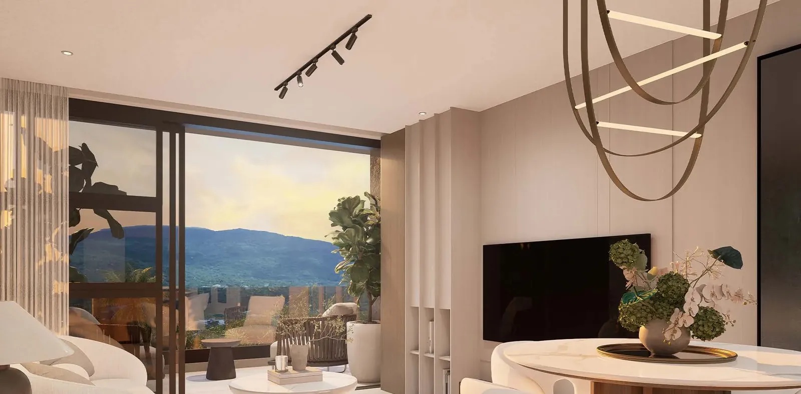 Sala con vista a la montaña